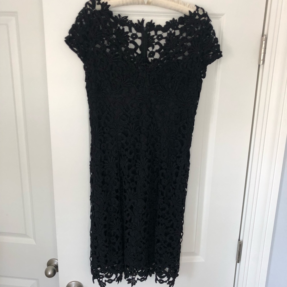 VINTAGE Chetta B Dress Black Lace Cocktail Sheath special Occasion  Size 6